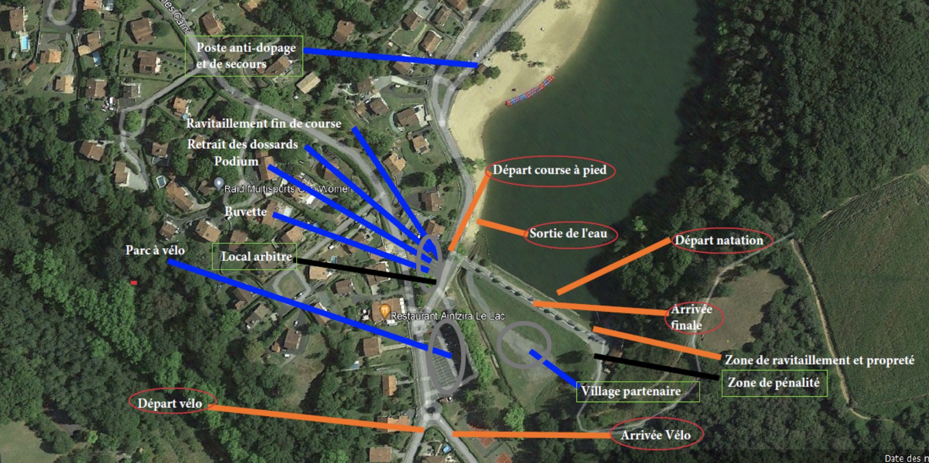 Triathlon de la Nivelle 2024 : plan général CLM