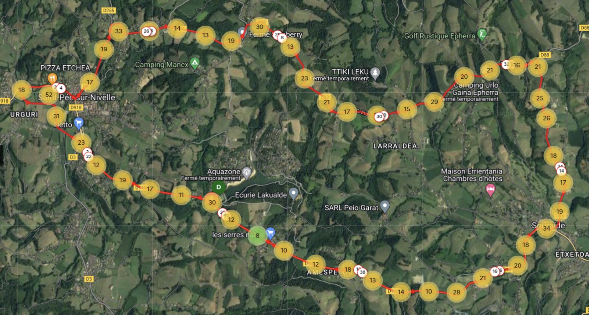 Triathlon de la Nivelle 2024 : parcours Vélo M
